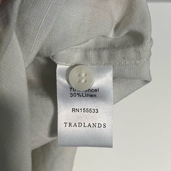 Tradlands Linen Tencel Short Sleeve Box Top, Berenice Print, size small - Picture 10 of 11